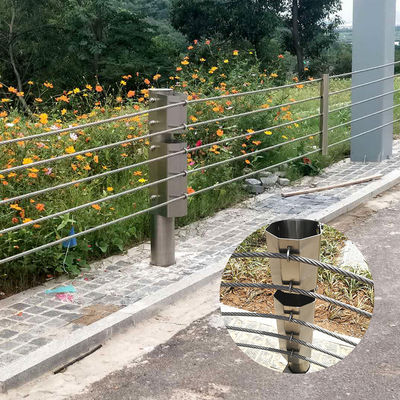 Οδικά σύρμα σχοινί φράχτης φράχτες ατσάλινο καλώδιο φράχτη με ευέλικτα περιφράγματα