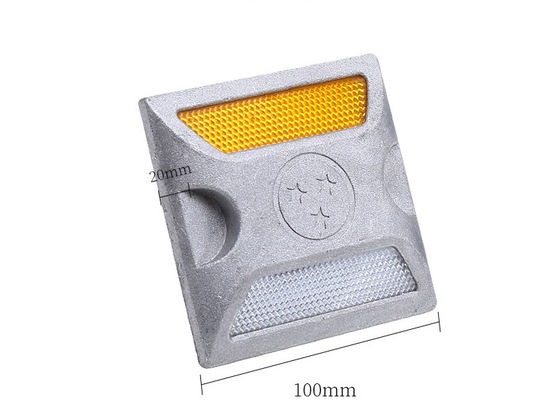 100x100x25mm Αλουμίνιο Cat Eyes Road Stud Οδική επιφάνεια σήμανσης για χώρους στάθμευσης