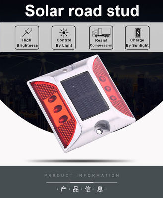 104*123*23mm Κόκκινο Led Αντανακλαστικό Αλουμίνιο Cat Eye Ηλιακό Δρόμο για Βιομηχανικές Περιοχές