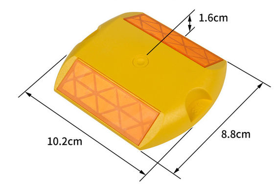 Οδική ασφάλεια G105 Led Strobe Ηλιακό τετράγωνο πλαστικό οδικό άξονα για αυτοκινητόδρομο