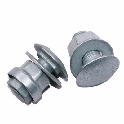 Ζυγισμένα και σκόνη επικαλυμμένα W Beam Highway Guardrail Steel Guardrail Accessories Bolt and Nut