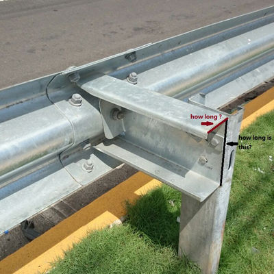 Πρότυπο AASHTO M-180 Ζυγισμένο χάλυβα Highway Guardrail με την ασφάλεια της κυκλοφορίας Χρησιμοποιείται Trapezoid Spacer Block